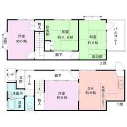 古町通12番町T貸家の物件間取画像